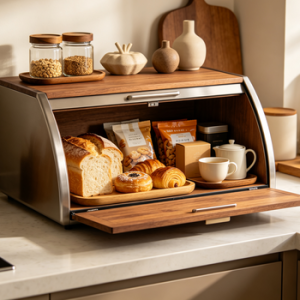 OakLine Countertop Bread Box Station